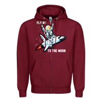 Burgundy dogecoin hodl to the moon Zipper Hoodie - artisFamous