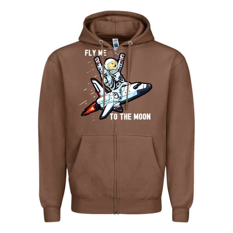 Dogecoin Hodl To The Moon Zipper Hoodie by artisFamous | Teevron