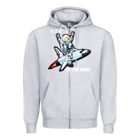 Heather Grey dogecoin hodl to the moon Zipper Hoodie - artisFamous