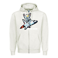 Oatmeal Heather dogecoin hodl to the moon Zipper Hoodie - artisFamous