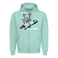 Seafoam dogecoin hodl to the moon Zipper Hoodie - artisFamous