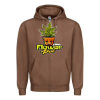 Chestnut flower pot funny weed Zipper Hoodie - artisFamous