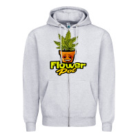 Heather Grey flower pot funny weed Zipper Hoodie - artisFamous