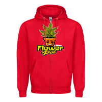 Red flower pot funny weed Zipper Hoodie - artisFamous