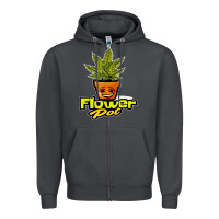 Smoke flower pot funny weed Zipper Hoodie - artisFamous