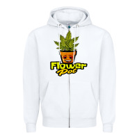 White flower pot funny weed Zipper Hoodie - artisFamous
