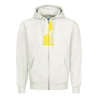 Oatmeal Heather kill bill uma Zipper Hoodie - artisFamous