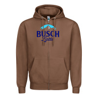 Chestnut Vintage Busch Light Busch Latte Zipper Hoodie - artisFamous
