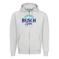 Dove Grey Vintage Busch Light Busch Latte Zipper Hoodie - artisFamous