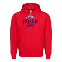 Red Vintage Busch Light Busch Latte Zipper Hoodie - artisFamous