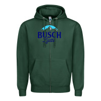 Sports Green Vintage Busch Light Busch Latte Zipper Hoodie - artisFamous
