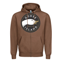 Chestnut Goose Island  Beer Zipper Hoodie - artisFamous