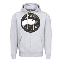 Heather Grey Goose Island  Beer Zipper Hoodie - artisFamous
