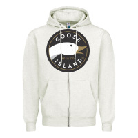 Oatmeal Heather Goose Island  Beer Zipper Hoodie - artisFamous