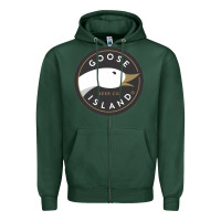 Sports Green Goose Island  Beer Zipper Hoodie - artisFamous
