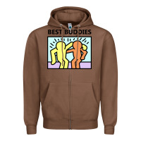 Chestnut best buddies Zipper Hoodie - artisFamous