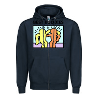 Navy best buddies Zipper Hoodie - artisFamous