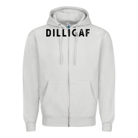 Dove Grey dilligaf do i look like  sarcastic humor Zipper Hoodie - artisFamous