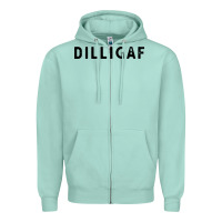 Seafoam dilligaf do i look like  sarcastic humor Zipper Hoodie - artisFamous