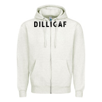 Oatmeal Heather dilligaf do i look like  sarcastic humor Zipper Hoodie - artisFamous
