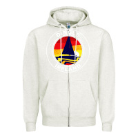 Oatmeal Heather dingle ireland vintage sailboat 70s retro sunset Zipper Hoodie - artisFamous