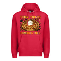 Cardinal Thick Thighs Pumpkin Pies Premium Hoodie - Artiststas