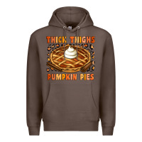 Coffee Thick Thighs Pumpkin Pies Premium Hoodie - Artiststas