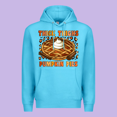 Thick Thighs Pumpkin Pies Premium Hoodie Designed By Artiststas
