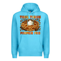Ocean Blue Thick Thighs Pumpkin Pies Premium Hoodie - Artiststas