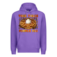 Purple Thick Thighs Pumpkin Pies Premium Hoodie - Artiststas