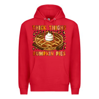 Red Thick Thighs Pumpkin Pies Premium Hoodie - Artiststas