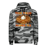 Slate Camo Thick Thighs Pumpkin Pies Premium Hoodie - Artiststas