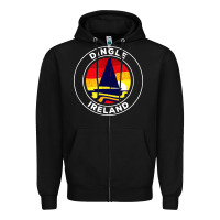 Black dingle ireland vintage sailboat 70s retro sunset Zipper Hoodie - artisFamous