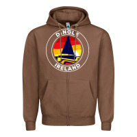 Chestnut dingle ireland vintage sailboat 70s retro sunset Zipper Hoodie - artisFamous