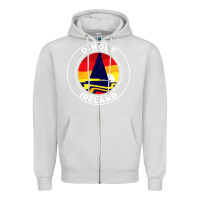 Dove Grey dingle ireland vintage sailboat 70s retro sunset Zipper Hoodie - artisFamous