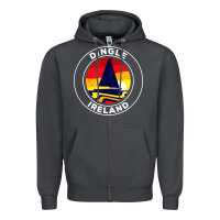Smoke dingle ireland vintage sailboat 70s retro sunset Zipper Hoodie - artisFamous