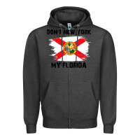 Charcoal Heather don't new york my florida t shirt flag Zipper Hoodie - artisFamous