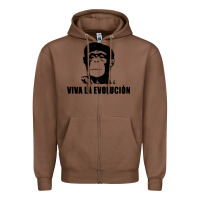 Chestnut viva la evolucion Zipper Hoodie - artisFamous