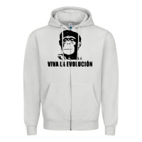 Dove Grey viva la evolucion Zipper Hoodie - artisFamous