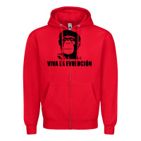 Red viva la evolucion Zipper Hoodie - artisFamous