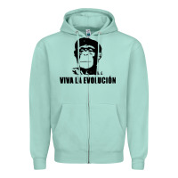 Seafoam viva la evolucion Zipper Hoodie - artisFamous