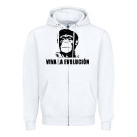 White viva la evolucion Zipper Hoodie - artisFamous