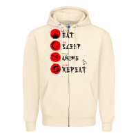 Sandshell eat sleep anime repeat japanese Zipper Hoodie - artisFamous