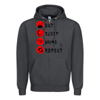 Smoke eat sleep anime repeat japanese Zipper Hoodie - artisFamous