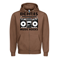 Chestnut eighties music rocks Zipper Hoodie - artisFamous
