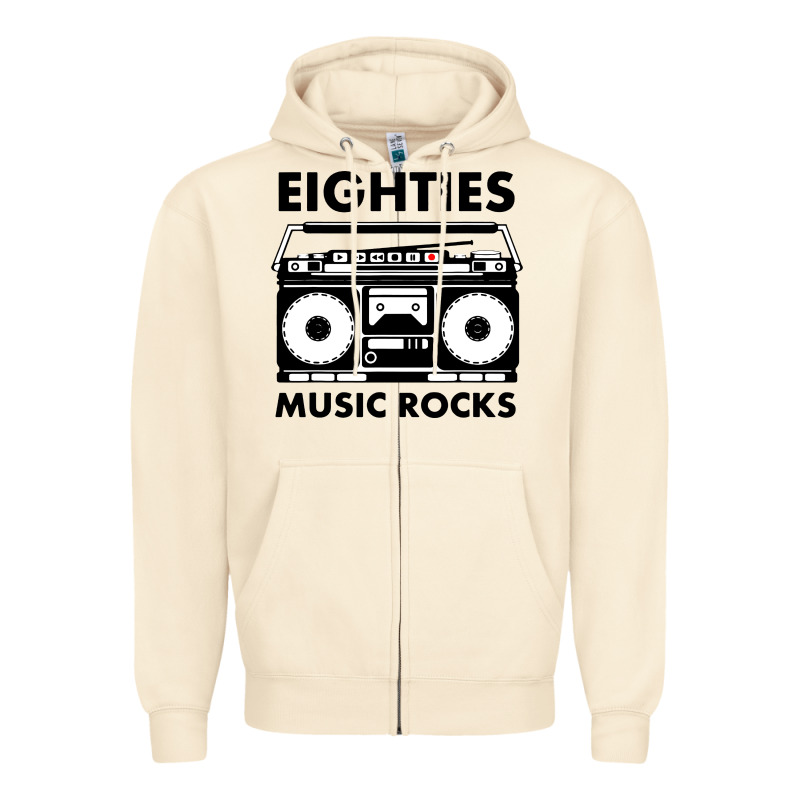 Eighties Music Rocks Zipper Hoodie by artisFamous | Teevron