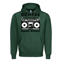 Sports Green eighties music rocks Zipper Hoodie - artisFamous