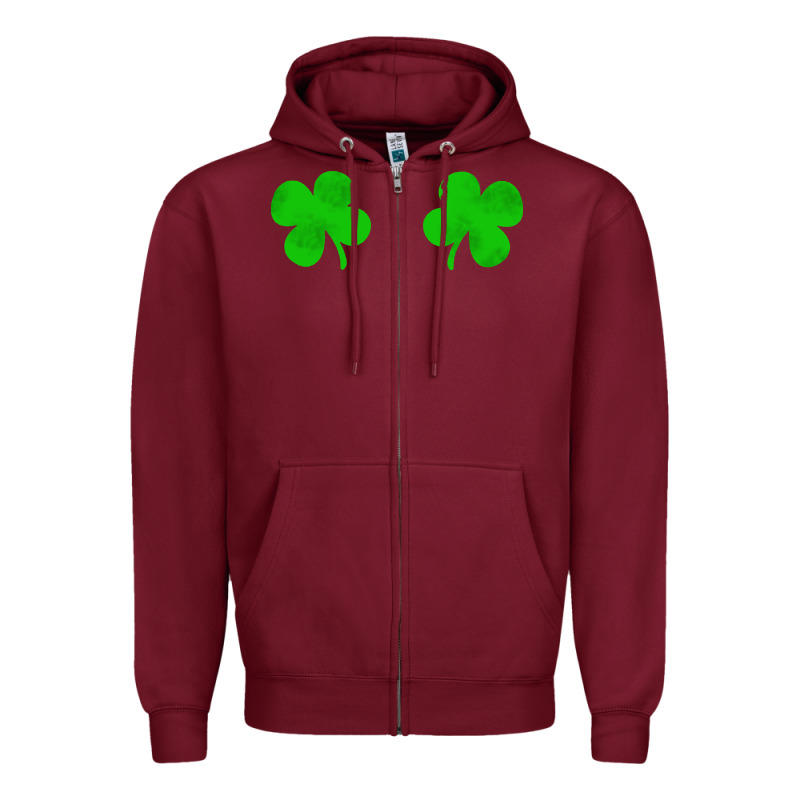 Four Leaf Clover Zipper Hoodie by artisFamous | Teevron