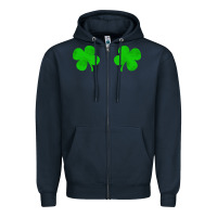 Navy four leaf clover Zipper Hoodie - artisFamous