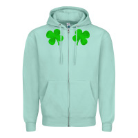 Seafoam four leaf clover Zipper Hoodie - artisFamous